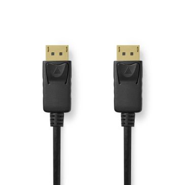   Lanberg DisplayPort 1.2 apa / apa kábel, 0.5m, 4K, fekete - CA-DPDP-10CC-0005-BK