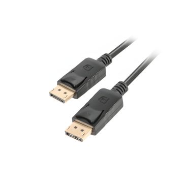  Lanberg DisplayPort 1.2 apa / apa kábel, 3.0m, 4K, fekete - CA-DPDP-10CC-0030-BK