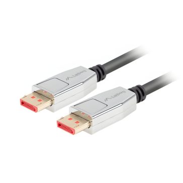   Lanberg DisplayPort 1.4 apa / apa kábel, 1.8m, 8K, ezüst - CA-DPDP-20CU-0018-BK