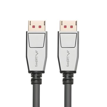   Lanberg DisplayPort 1.4 apa / apa kábel, 1.8m, 8K, ezüst - CA-DPDP-20CU-0018-BK