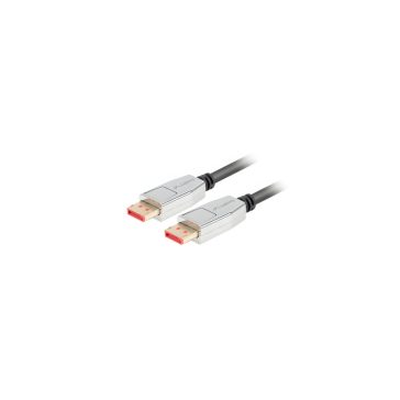   Lanberg DisplayPort 1.4 apa / apa kábel, 1.8m, 8K, ezüst - CA-DPDP-20CU-0018-BK