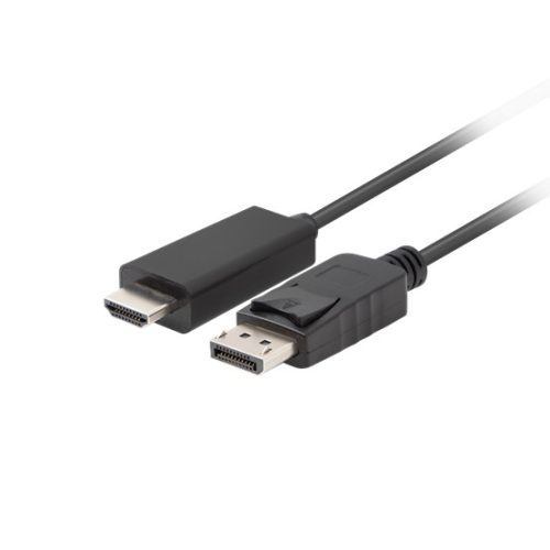 Lanberg DisplayPort (M) v1.1->HDMI (M) kábel, 1,8 m, fekete