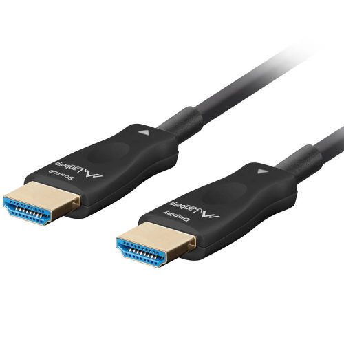 Lanberg HDMI 2.1 optikai kábel 20m, 8K UHD támogatással, fekete színben