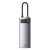 Baseus Metal Gleam 6-in-1 USB Type-C HUB dokkoló állomás, szürke