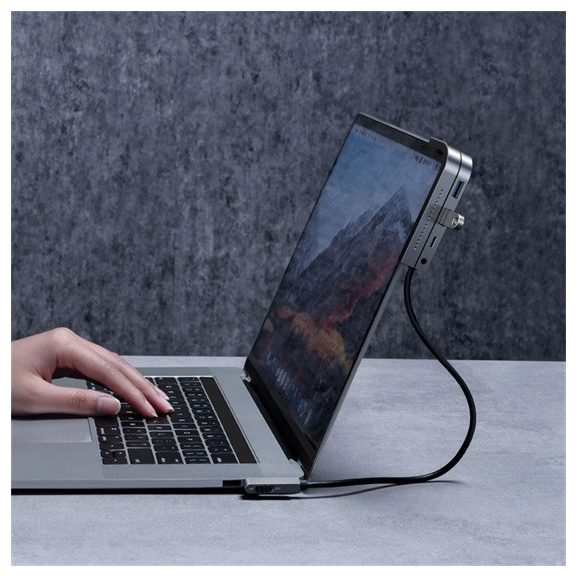 Baseus Bend Angle No.7 USB Type-C HUB, szürke