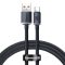 Baseus Crystal Shine USB Type-A – USB Type-C, 100W gyorstöltő adatkábel, 1.2m, fekete