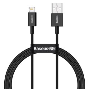   Baseus Superior USB Type-A – iPhone, 2.4A gyorstöltő adatkábel, 1m, fekete