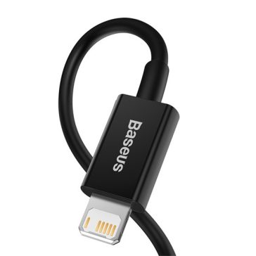   Baseus Superior USB Type-A – iPhone, 2.4A gyorstöltő adatkábel, 1m, fekete