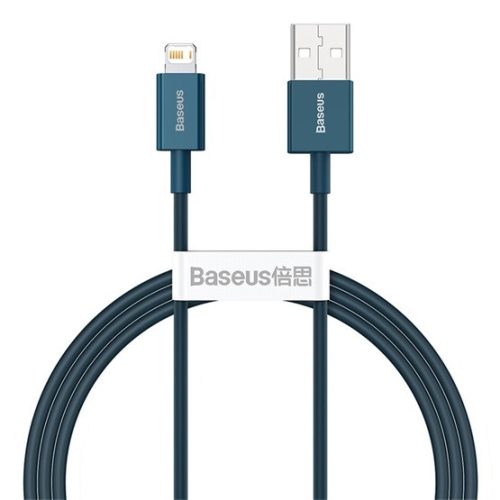 Baseus Superior USB Type-A – iPhone, 2.4A gyorstöltő adatkábel, 1 m, kék