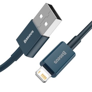   Baseus Superior USB Type-A – iPhone, 2.4A gyorstöltő adatkábel, 1 m, kék