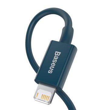   Baseus Superior USB Type-A – iPhone, 2.4A gyorstöltő adatkábel, 1 m, kék