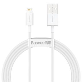   Baseus Superior USB Type-A – iPhone, 2.4A gyorstöltő adatkábel, 1.5m, fehér