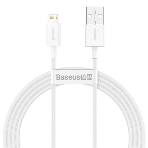Baseus Superior USB Type-A – iPhone, 2.4A gyorstöltő adatkábel, 1.5m, fehér