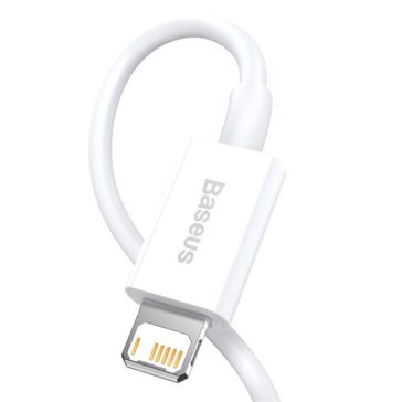   Baseus Superior USB Type-A – iPhone, 2.4A gyorstöltő adatkábel, 2m, fehér