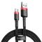 Baseus Cafule USB Type-A – USB Type-C, 18W gyorstöltő adatkábel, 1m, fekete/piros