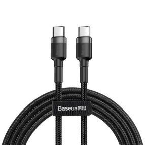   Baseus Cafule USB Type-C, 60W gyorstöltő adatkábel, 1m, fekete/szürke