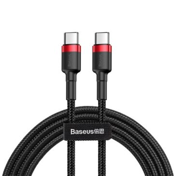   Baseus Cafule USB Type-C, 60W gyorstöltő adatkábel, 2m, fekete/piros