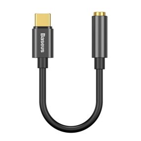 Baseus L54 USB Type-C – 3.5 mm jack audió kábel, fekete