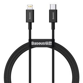   Baseus Superior USB Type-C – iPhone, 20W gyorstöltős adatkábel, 1m, fekete