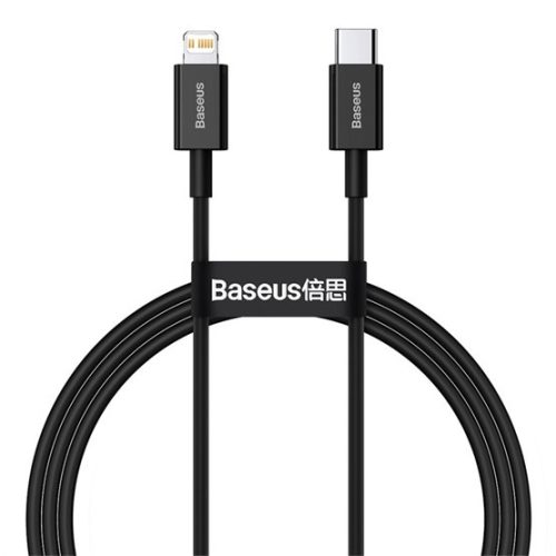 Baseus Superior USB Type-C – iPhone, 20W gyorstöltős adatkábel, 1m, fekete