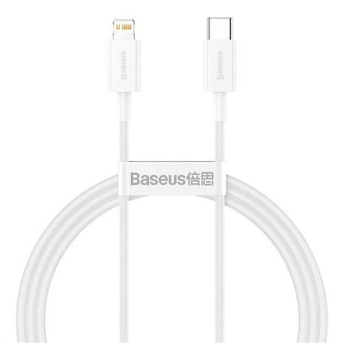 Baseus Superior USB Type-C – iPhone, 20W gyorstöltős adatkábel, 1m, fehér