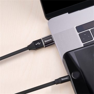   Baseus Mini USB Type-A – USB Type-C átalakító adapter, fekete