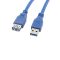 Lanberg USB-A hosszabbító kábel, USB 3.0, Apa/Anya csatlakozó, 5 Gbit/s, 1.8 m, kék - CA-US3E-10CC-0018-B