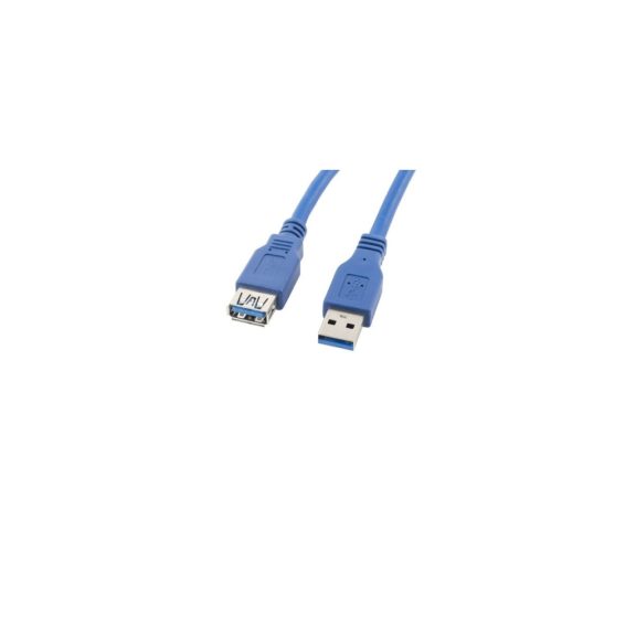 Lanberg USB-A hosszabbító kábel, USB 3.0, Apa/Anya csatlakozó, 5 Gbit/s, 1.8 m, kék - CA-US3E-10CC-0018-B
