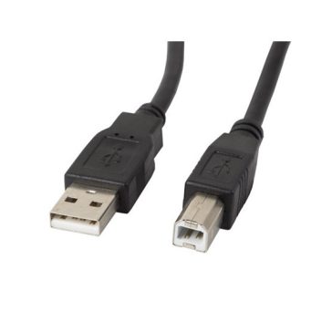 Lanberg USB-A (M)->USB-B (M) 2.0 kábel, 0,5 m, fekete