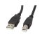 Lanberg USB-A (M)->USB-B (M) 2.0 kábel, 1,8 m, fekete, ferrit