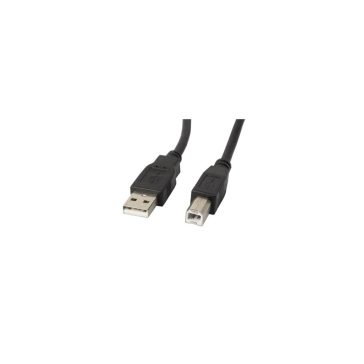   Lanberg USB-A (M)->USB-B (M) 2.0 kábel, 1,8 m, fekete, ferrit