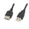 Lanberg USB-A (M/F) 2.0 kábel, 3 m, fekete
