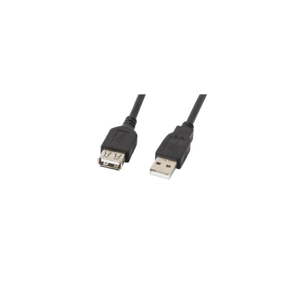Lanberg USB-A (M/F) 2.0 kábel, 3 m, fekete
