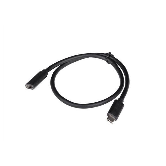 Lanberg USB-C M/F 3.1 kábel, 0,5 m, fekete
