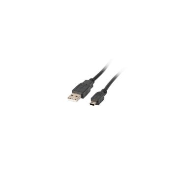   Lanberg USB mini (M)->USB-A (M) 2.0 kábel, 1,8 m, fekete (Canon)