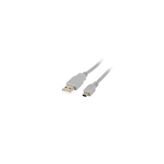 Lanberg USB mini (M)->USB-A (M) 2.0 kábel, 1,8 m, szürke (Canon)