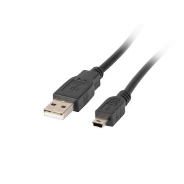   Lanberg USB mini (M)->USB-A (M) 2.0 kábel, 1,8 m, ferrit, fekete (Canon)