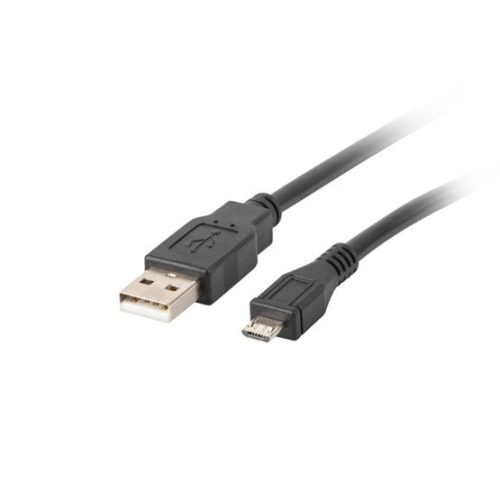 Lanberg USB micro (M)->USB-A (M) 2.0 kábel, 1 m, fekete