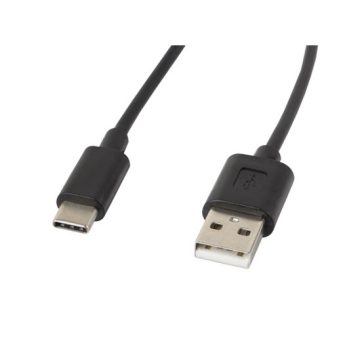 Lanberg USB-C (M)->USB-A (M) 2.0 kábel, 1,8 m, fekete