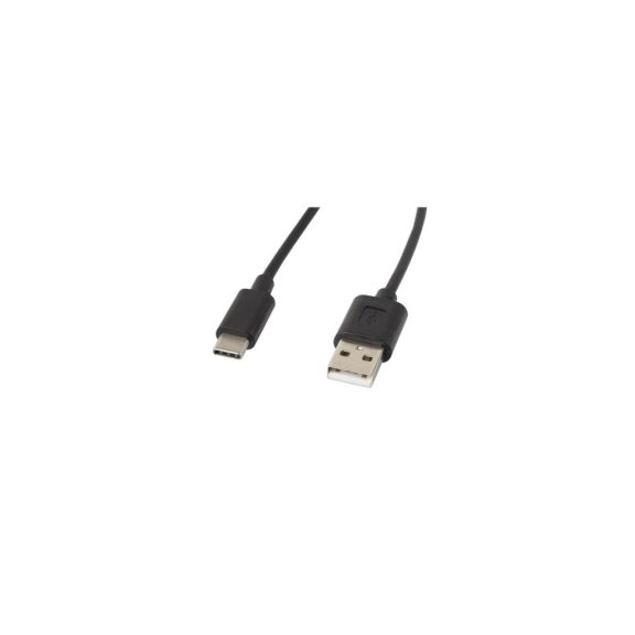 Lanberg USB-C (M)->USB-A (M) 2.0 kábel, 1,8 m, fekete