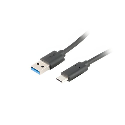 Lanberg USB Type-C - USB-A 3.1 kábel 1.8 m, fekete - CA-USBO-31CU-0018-BK