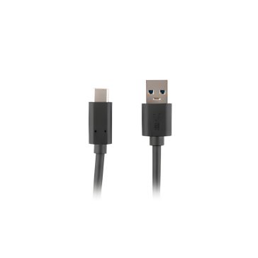   Lanberg USB Type-C - USB-A 3.1 kábel 1.8 m, fekete - CA-USBO-31CU-0018-BK