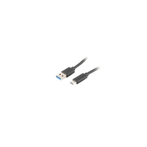 Lanberg USB Type-C - USB-A 3.1 kábel 1.8 m, fekete - CA-USBO-31CU-0018-BK