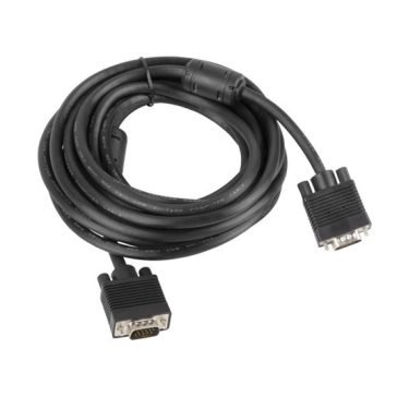   Lanberg VGA M/M duplán árnyékolt ferrit kábel - 5m - fekete