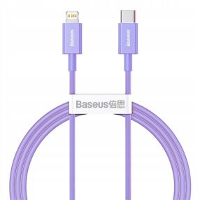   Baseus Superior USB Type-C – iPhone, 20W gyorstöltő adatkábel, 1m, lila
