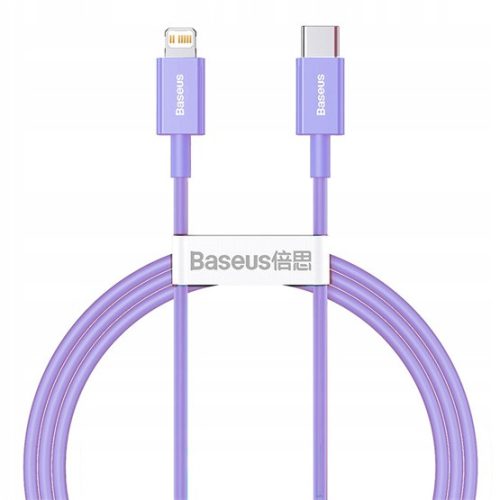 Baseus Superior USB Type-C – iPhone, 20W gyorstöltő adatkábel, 1m, lila
