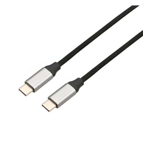 AVAX Steely USB Type-C gyorstöltő kábel 1.5 m, 100 W, 5 A, acélszürke - CB303G