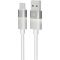 AVAX CB312 GLOWY 18W USB-A - USB-C gyorstöltő kábel, fehér - 1m