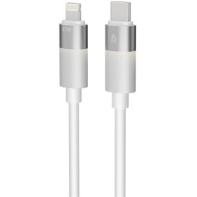   AVAX CB315 GLOWY 27W USB-C - Lightning gyorstöltő kábel, fehér - 2m
