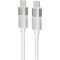 AVAX CB316 GLOWY 60W USB-C gyorstöltő kábel, fehér - 1m